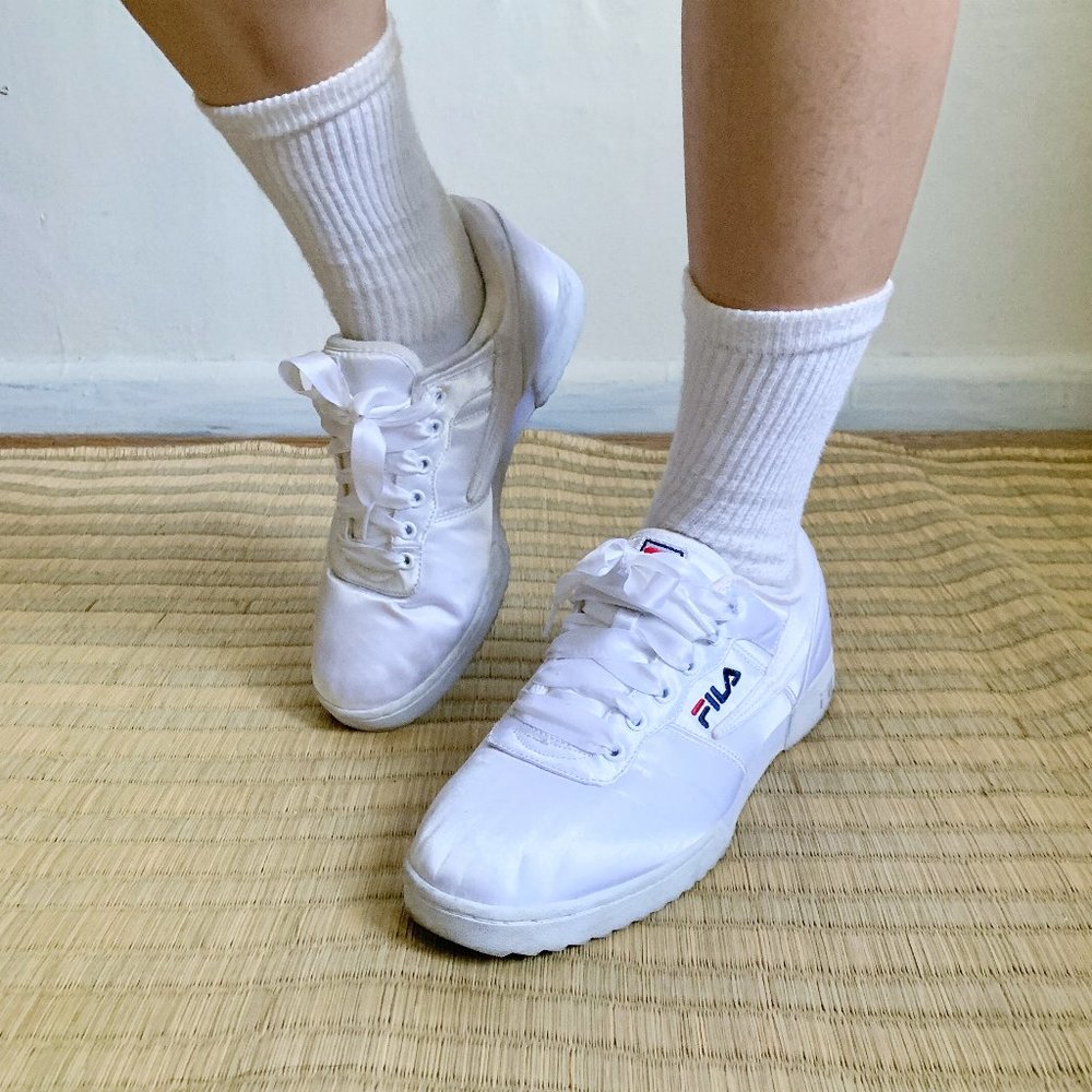 FILA White Fashion Sneaker, Size 9.5